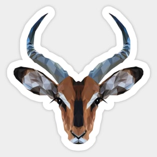 Impala Low Poly Art Sticker